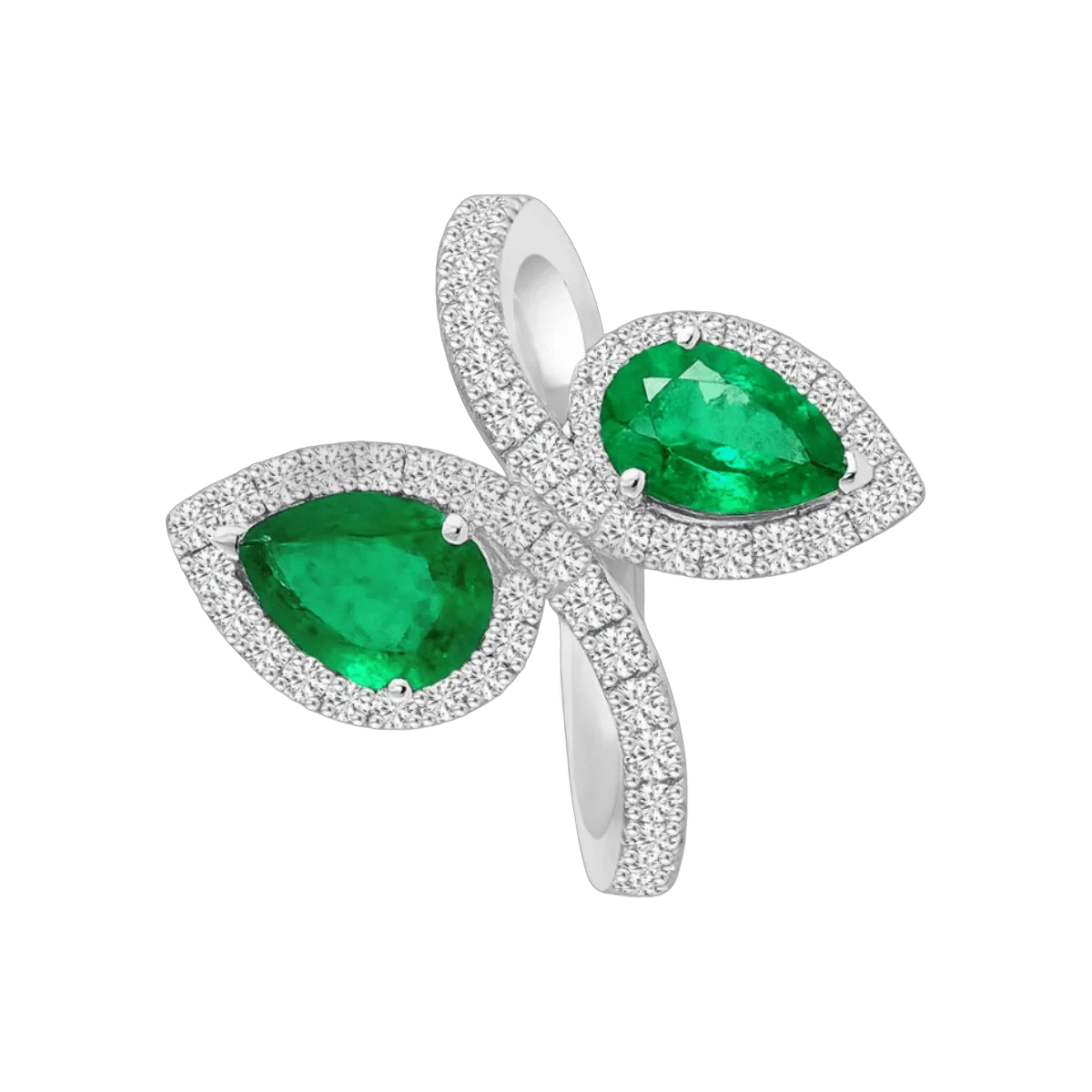 Round-Pear CS Ring - 2.10 CTS,HRD-E-F SI,1047R,Total Wt - 5.36gm – additional product photo 2