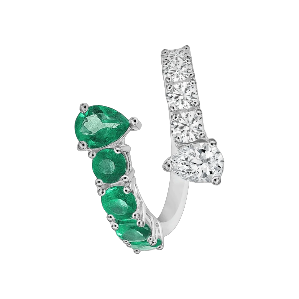 Round-Pear CS Ring - 2.37 CTS,HRD-G-H VS-SI,1046R,Total Wt - 4.71gm – additional product photo 2