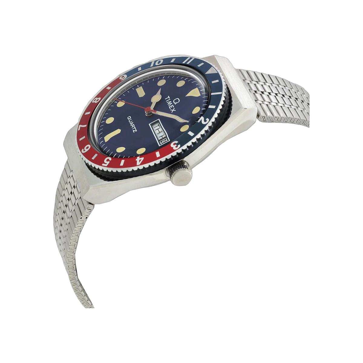 Timex Q Reissue TW2T80700ZV Stainless Steel Quartz Blue Dial Pepsi Bezel 38mm Men's Watch – additional product photo 2