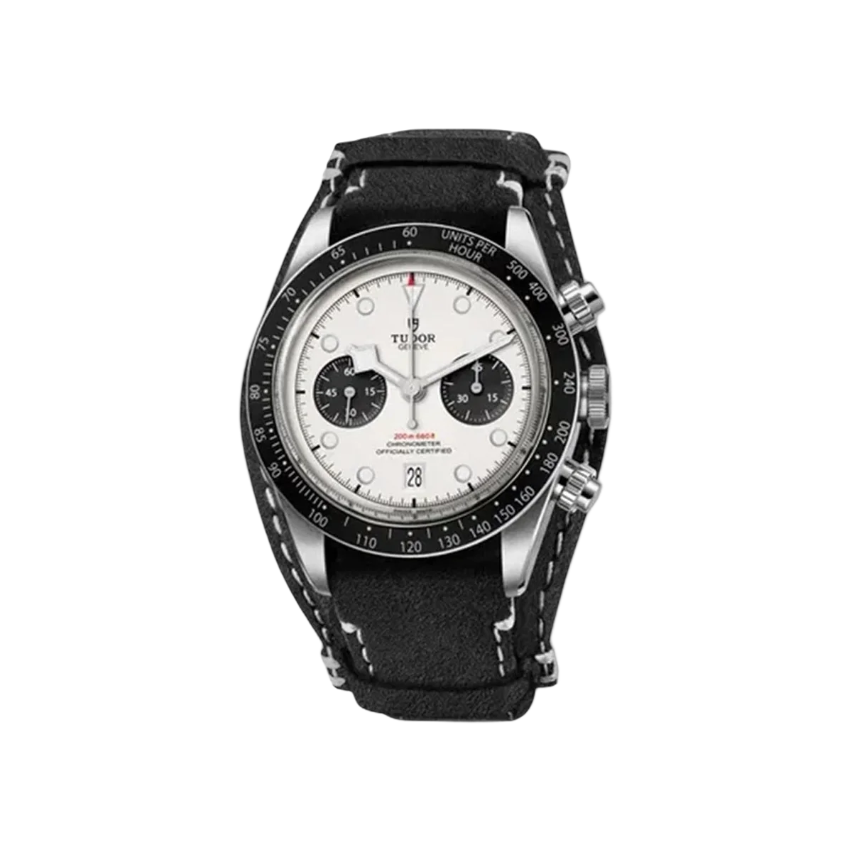 Tudor Black Bay Panda M79360N-0006 Stainless Steel Leather Strap 41mm White Dial Men's Watch – additional product photo 3
