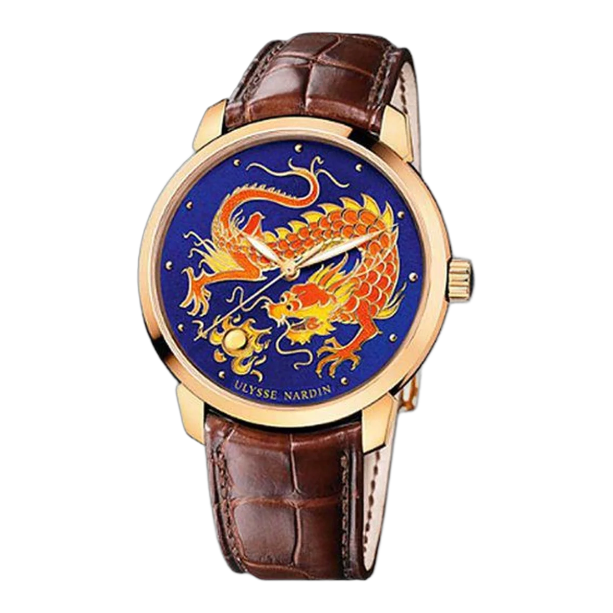 Ulysse Nardin 8156-111 Classico Dragon Enamel Champleve Dial Automatic Men's Watch