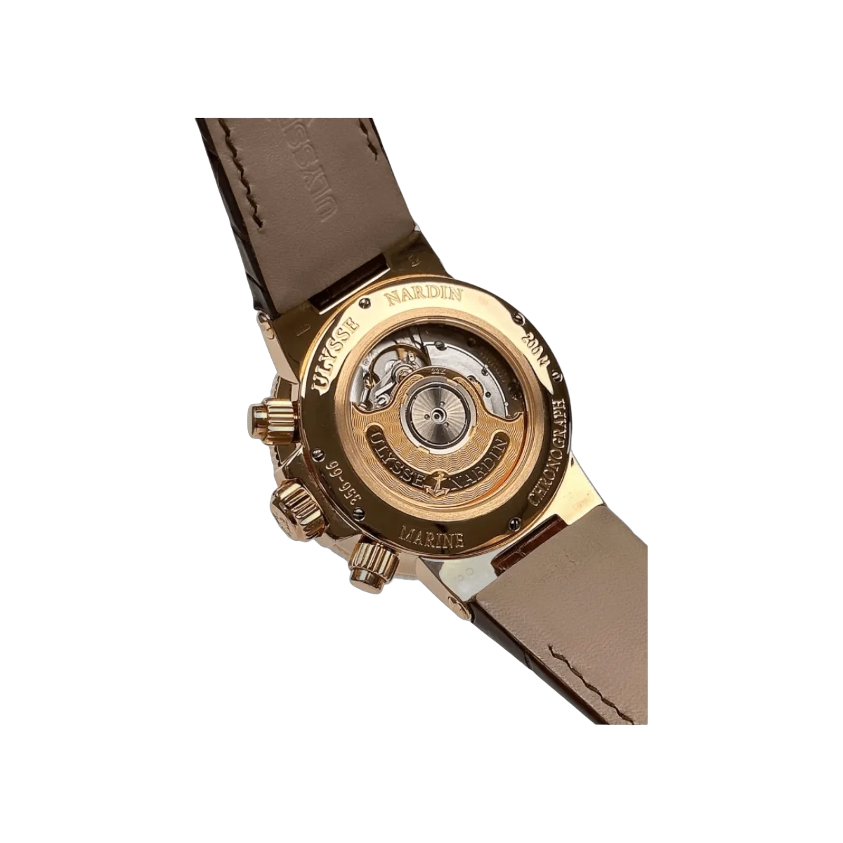 Ulysse Nardin Maxi Marine Chronograph 356-66/355 18K Rose Gold Brown Dial With Roman Numerals 41Mm Men's Watch – additional product photo 2