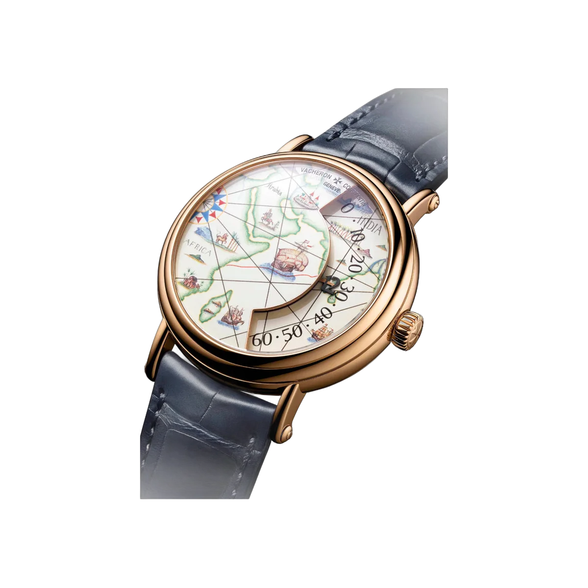 Vacheron Constantin Métiers d'Art 7500U/000R-B688 Tribute To Great Explorer Vasco Da Gama Pink Gold 41mm Grand Feu Enamel Dial Men's Watch – additional product photo 2