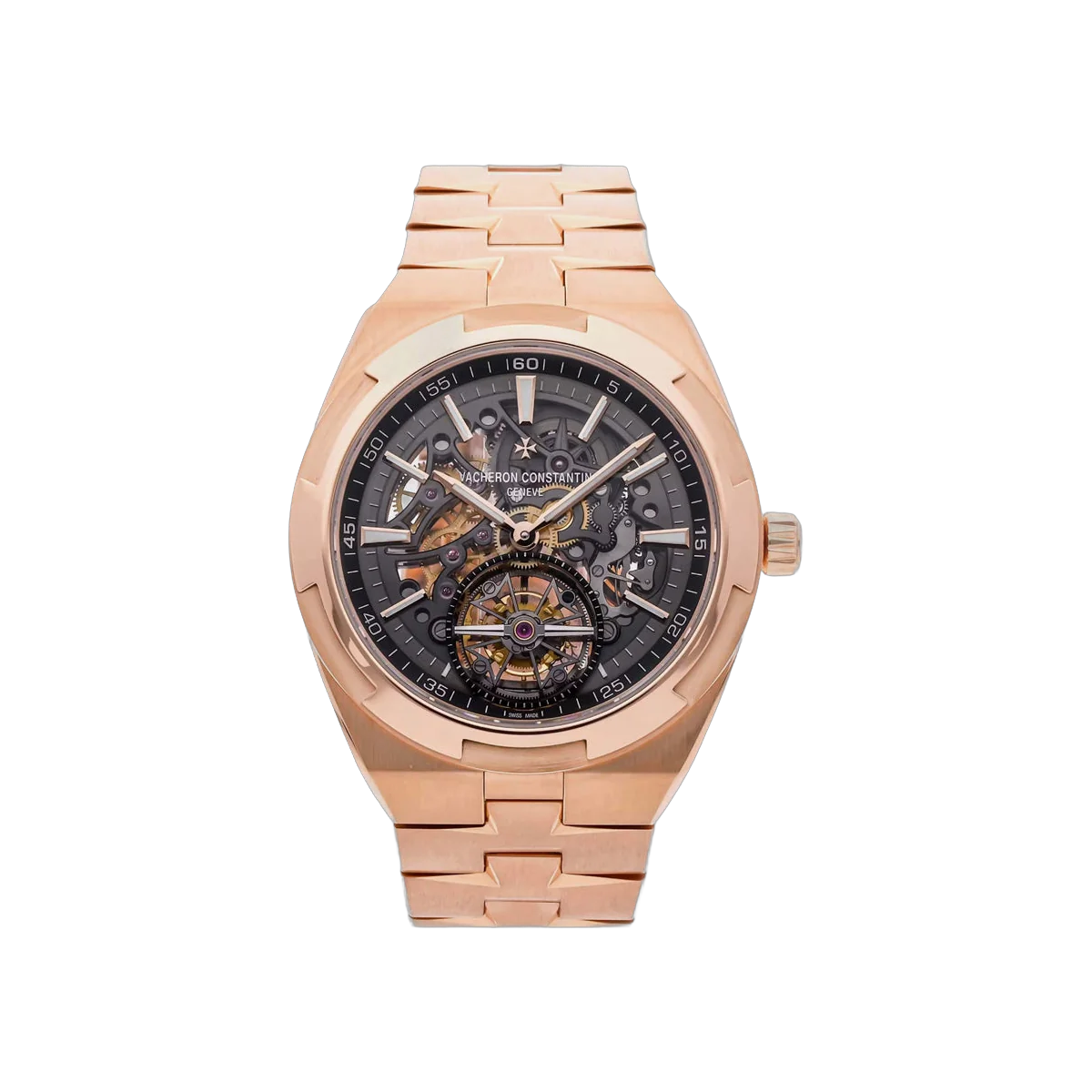 Vacheron Constantin Overseas 6000V/110R-B934 Tourbillon Rose Gold 42.5mm Skeleton Dial Men's Watch