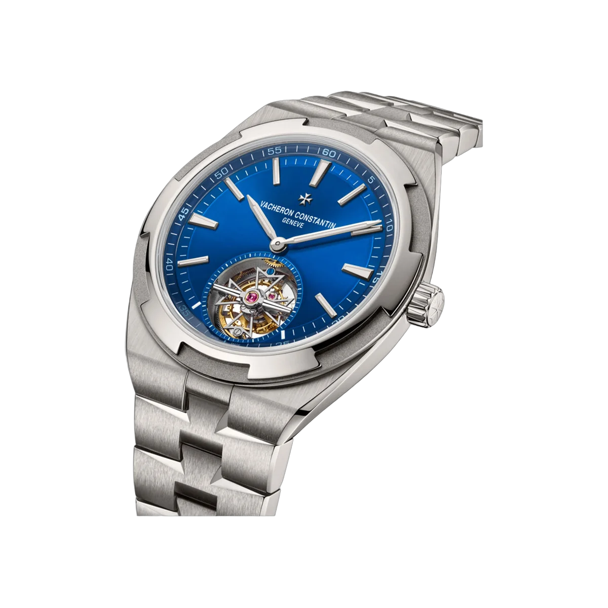Vacheron Constantin Overseas 6000V/210T-H032 Tourbillon Stainless Steel 42.5mm Blue Dial Men's Watch – additional product photo 3
