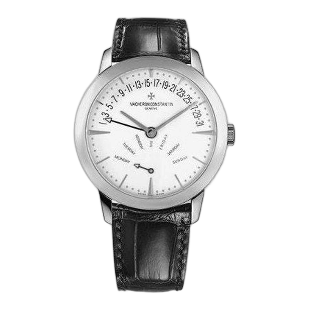 Vacheron Constantin Patrimony Contemporaine Retrograde Day Date 18Kt White Gold 42.50Mm Men's Watch