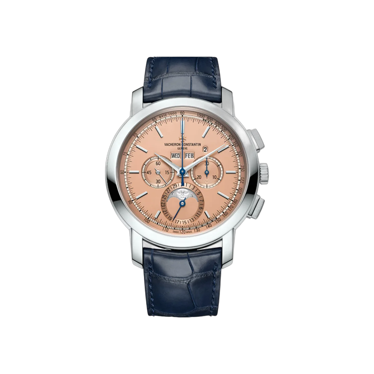 Vacheron Constantin Traditionelle 5000T/000P-B975 Platinum Perpetual Calendar 43mm Salmon Dial Men's Watch