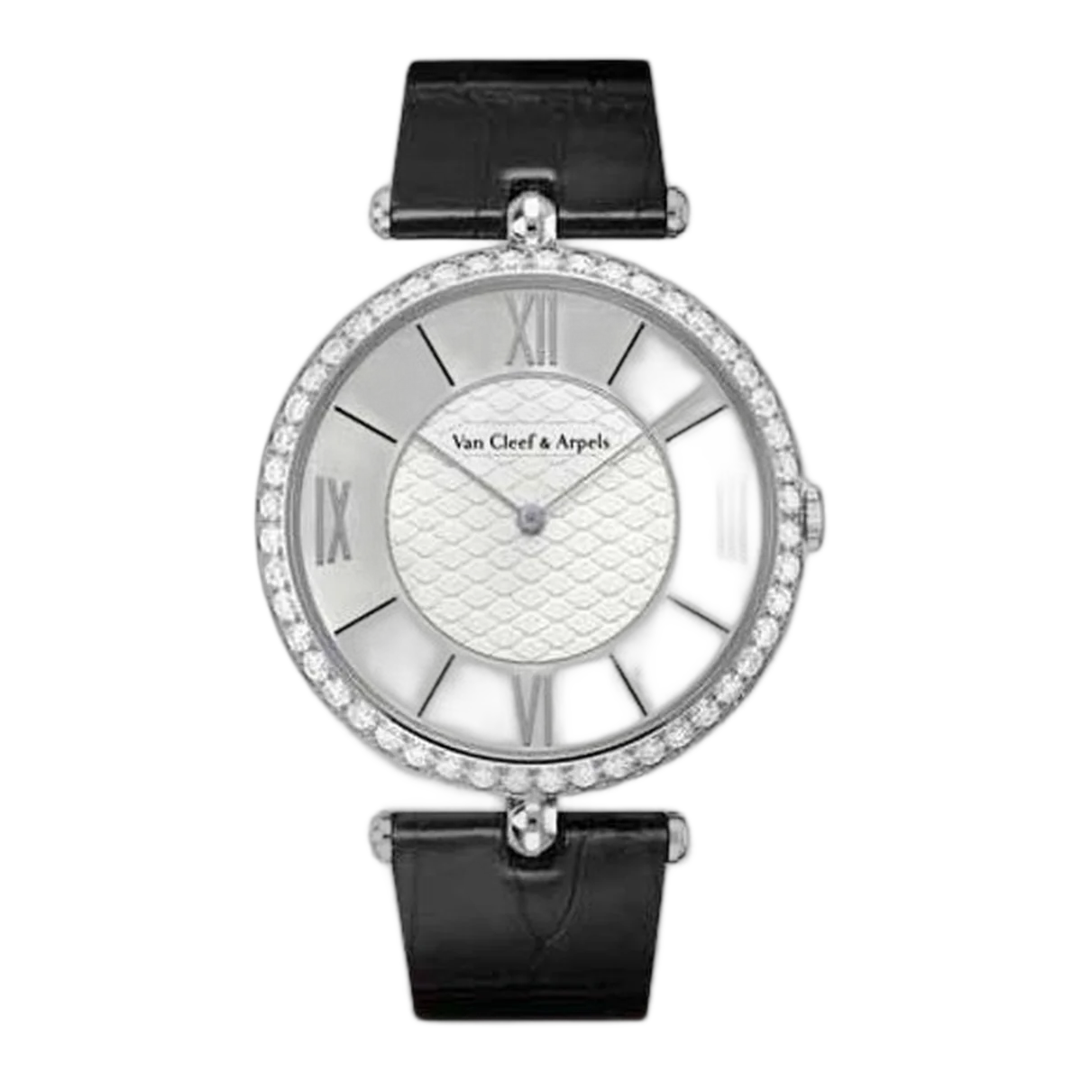 Van Cleef & Arpels 38Mm 18Kt White Gold Ladies Watch
