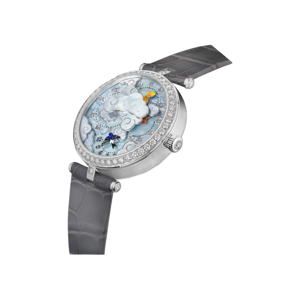 Van Cleef & Arpels Lady Arpels Ronde Des Papillons VCARO8OD00 White Gold Diamond Bezel 38mm MOP Dial Ladies Watch – additional product photo 2