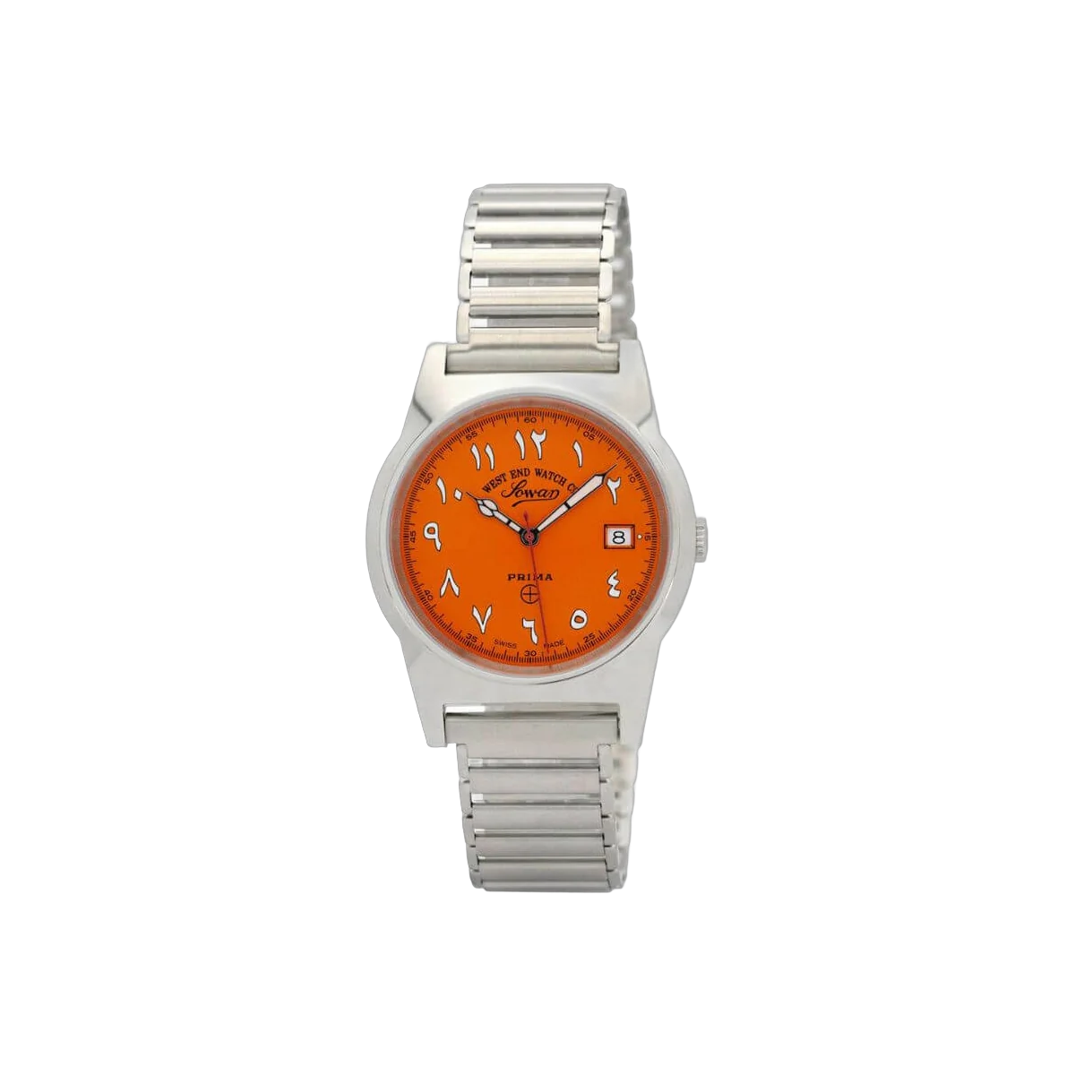 West End Watch Co. 3374 Sowar Prima Quartz 38mm Arabic Orange Dial 3374