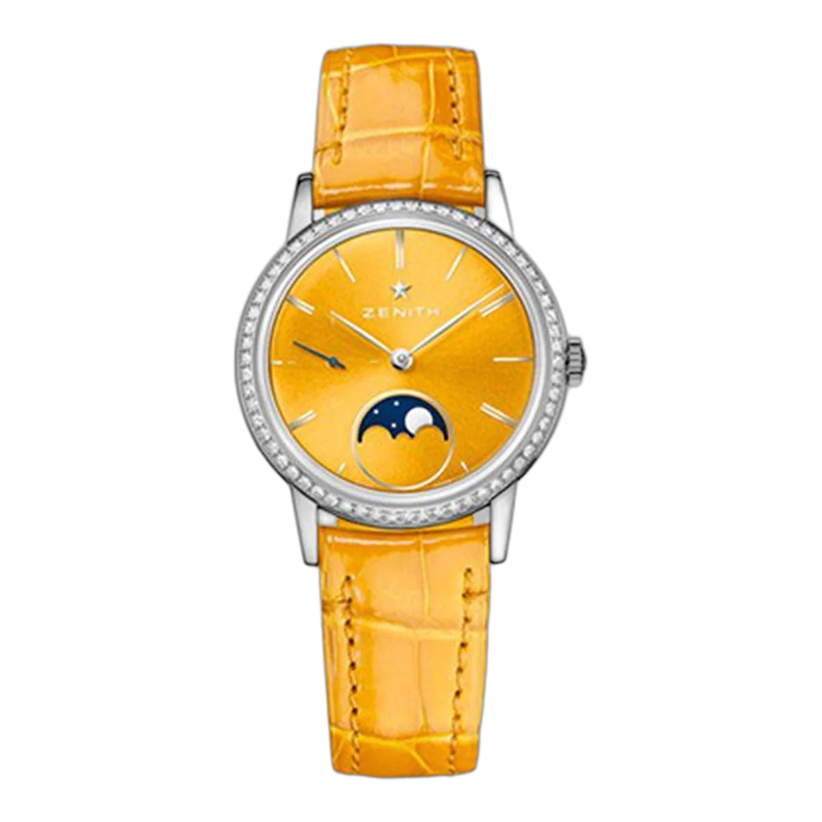 Zenith Elite Lady Moonphase Yellow Lacquered 33Mm Ladies Watch Ref. 16.2331.692/74.C815